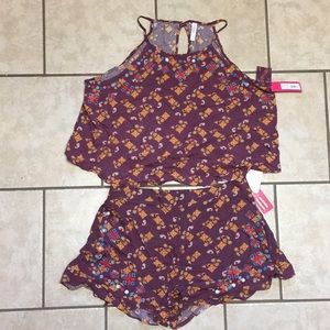 NWT Xhilaration crop top and short shorts